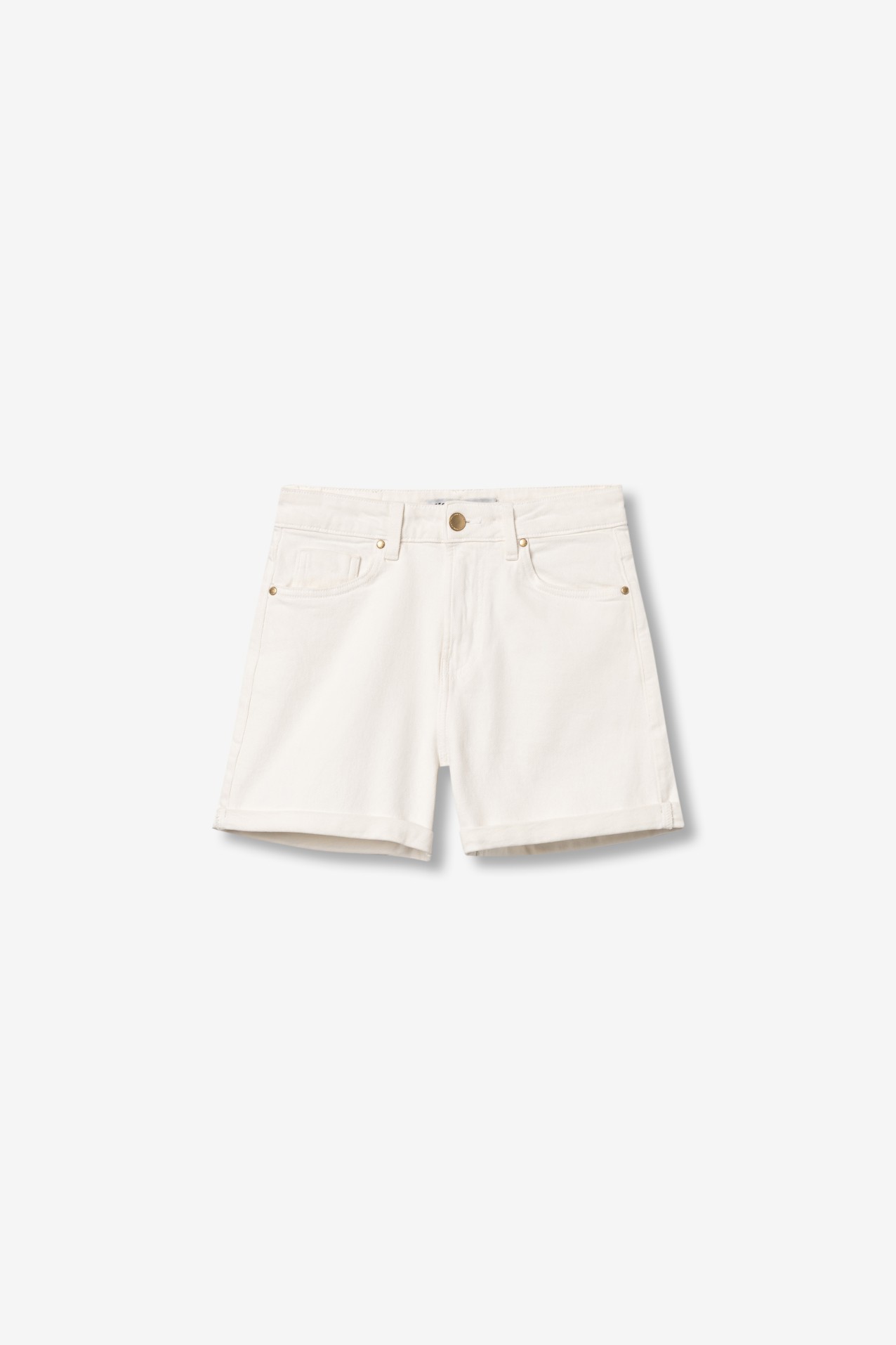 White Woven Shorts