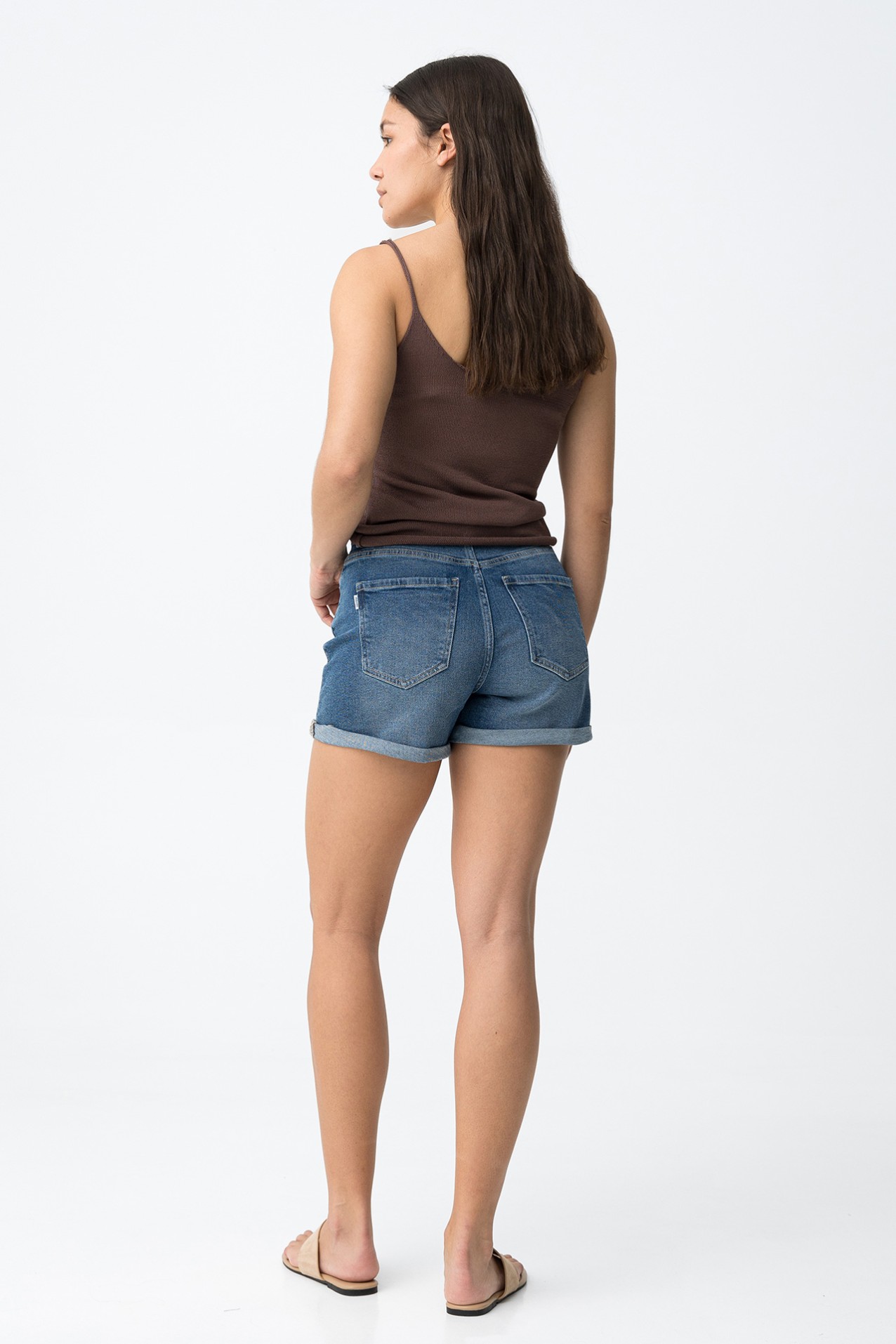 Woven Denim Shorts