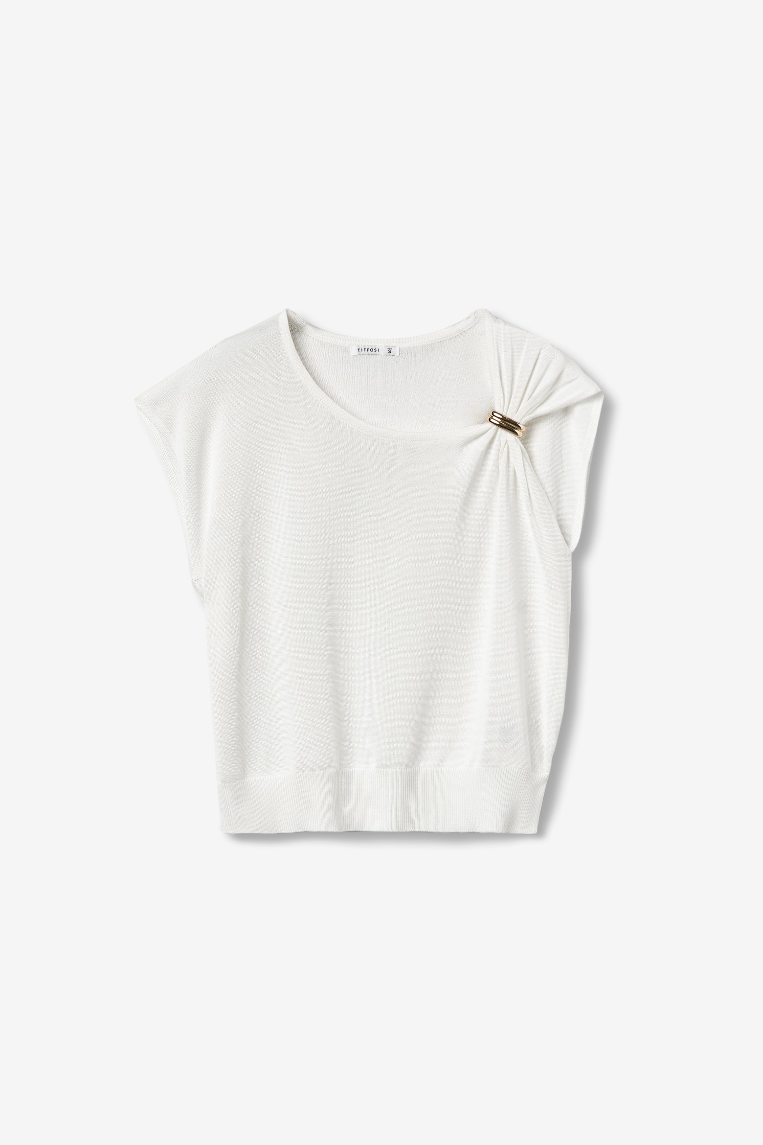 Short Sleeve Cream Top