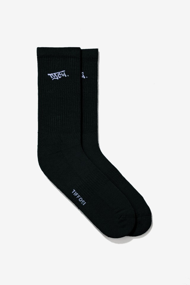 Calcetines verdes con logo
