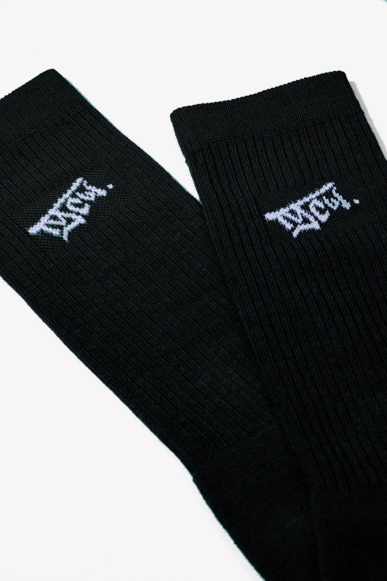 Dark Green Ribbed Socks