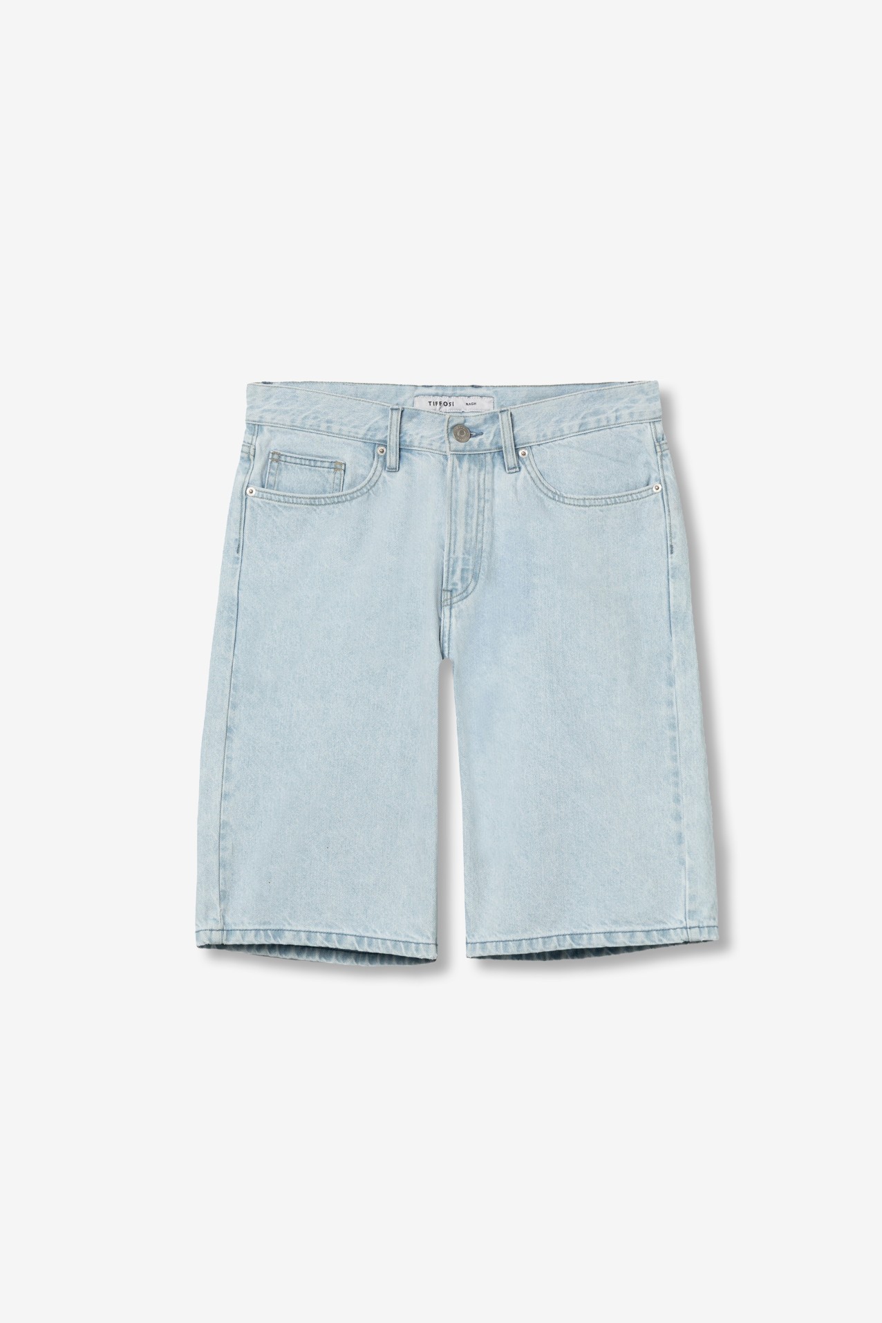 Light Blue Wide Leg Denim Shorts - 10064510_C10 - Tiffosi