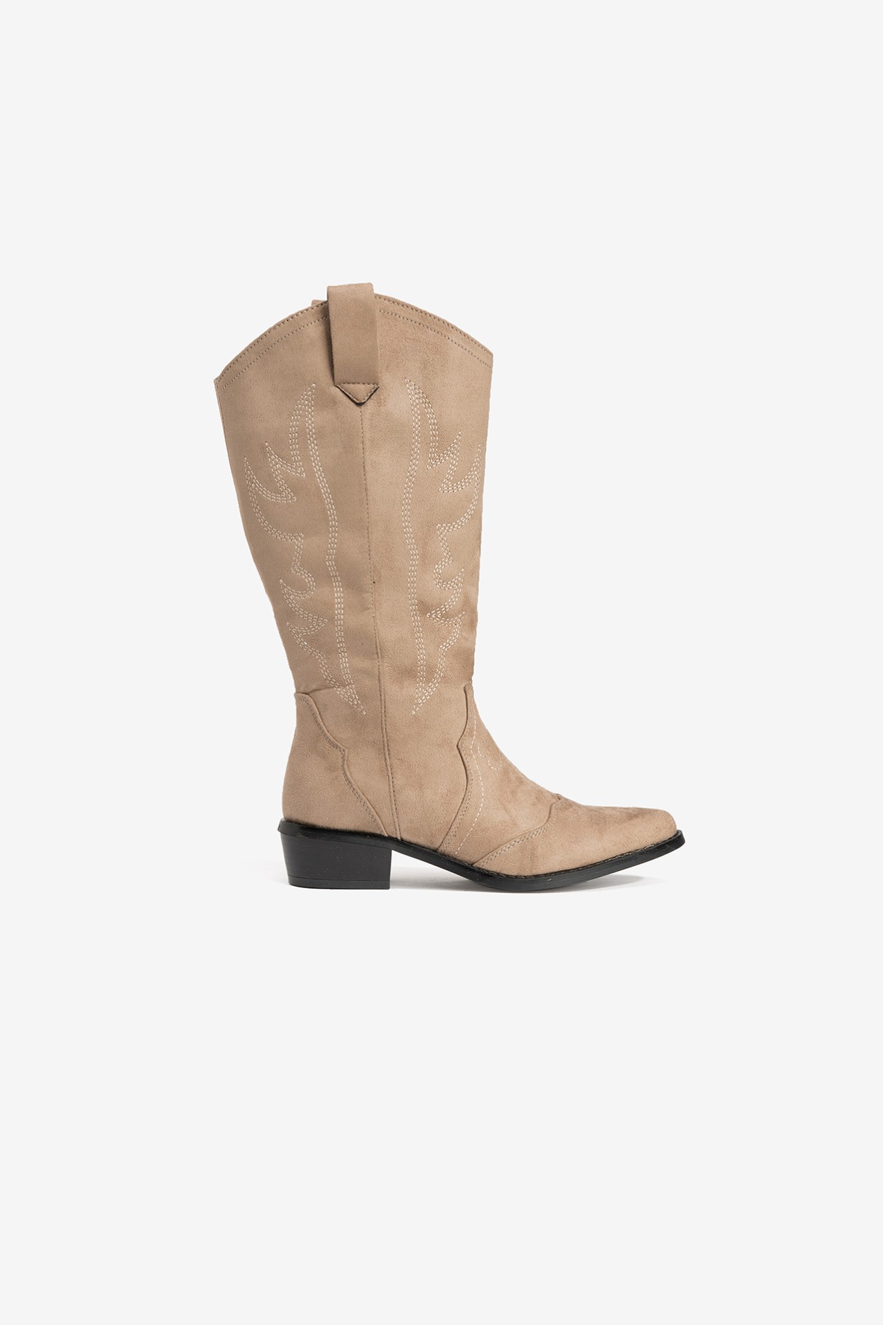 Beige Tall Western Boot