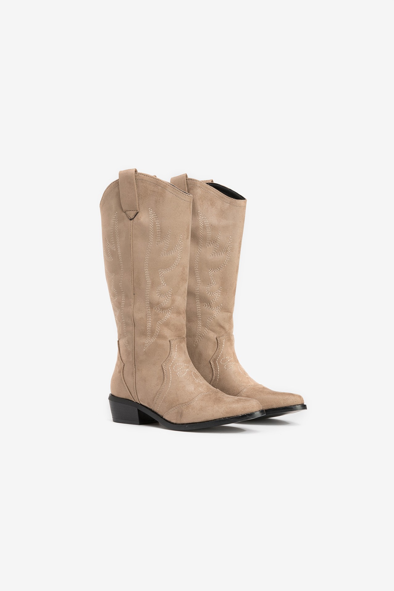Beige Tall Western Boot
