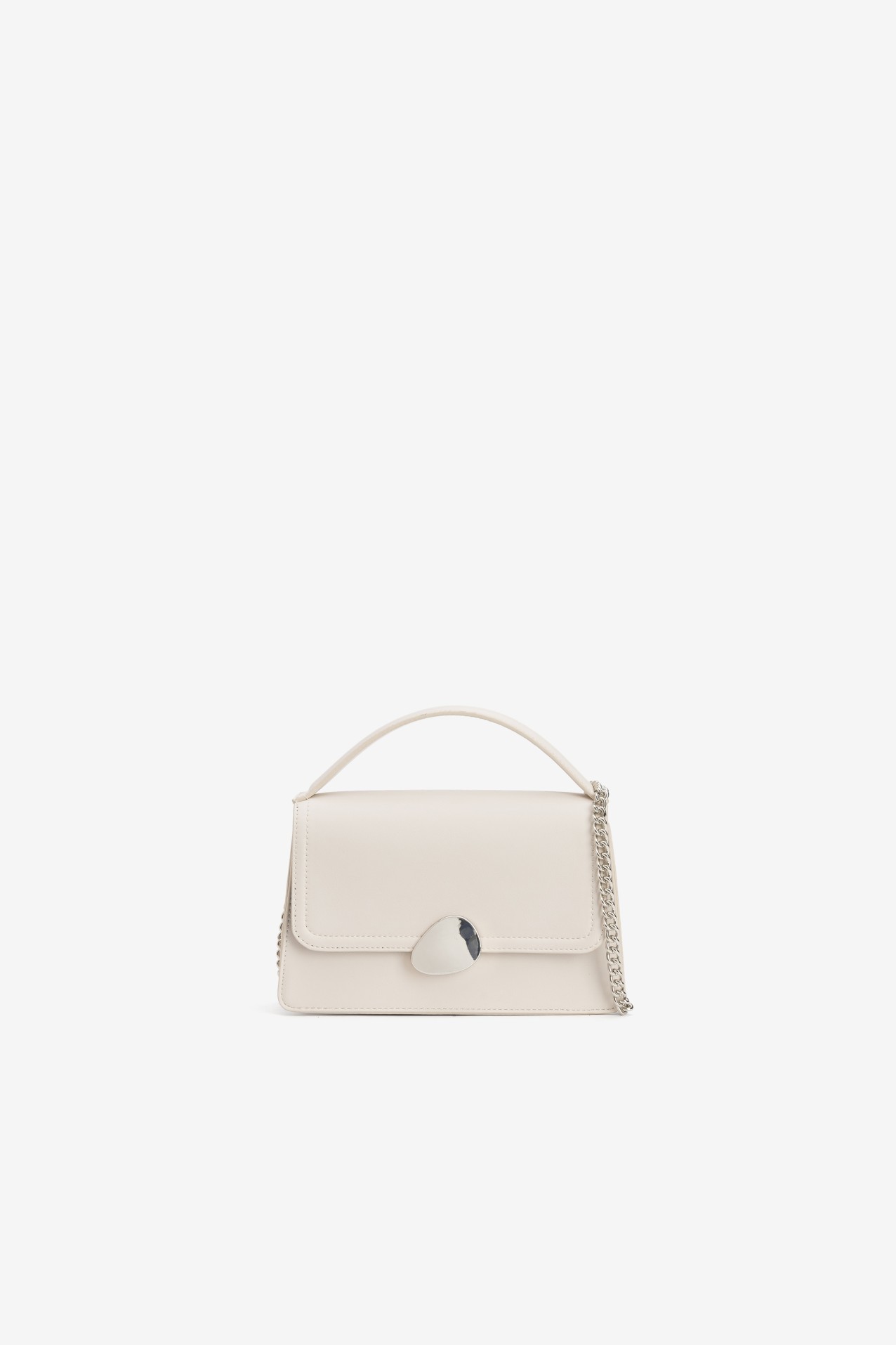 Beige Chain Crossbody Bag