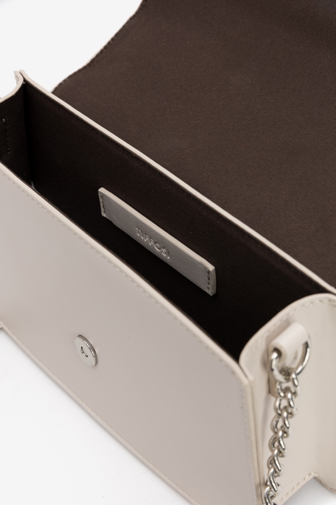Beige Chain Crossbody Bag
