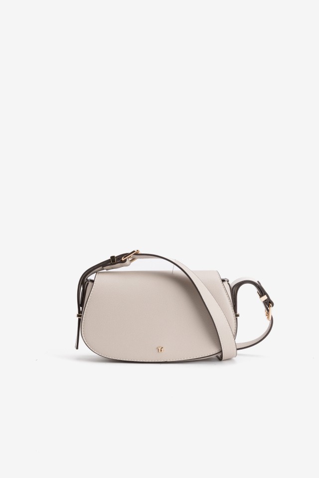 Beige Compact Crossbody Bag