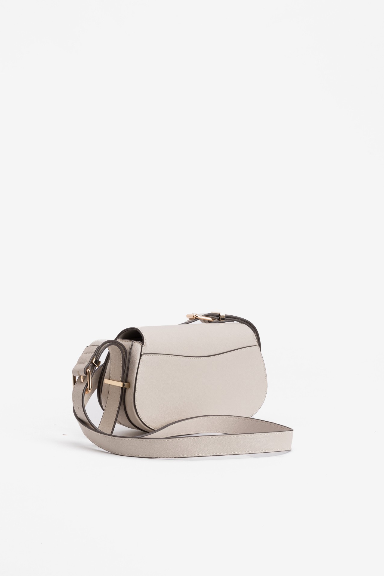 Beige Compact Crossbody Bag