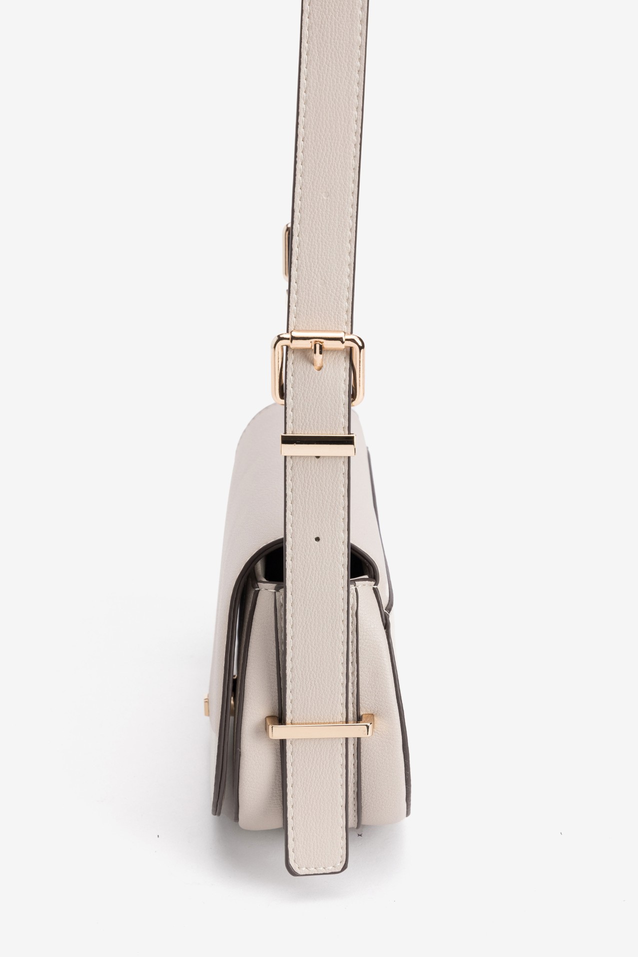 Beige Compact Crossbody Bag