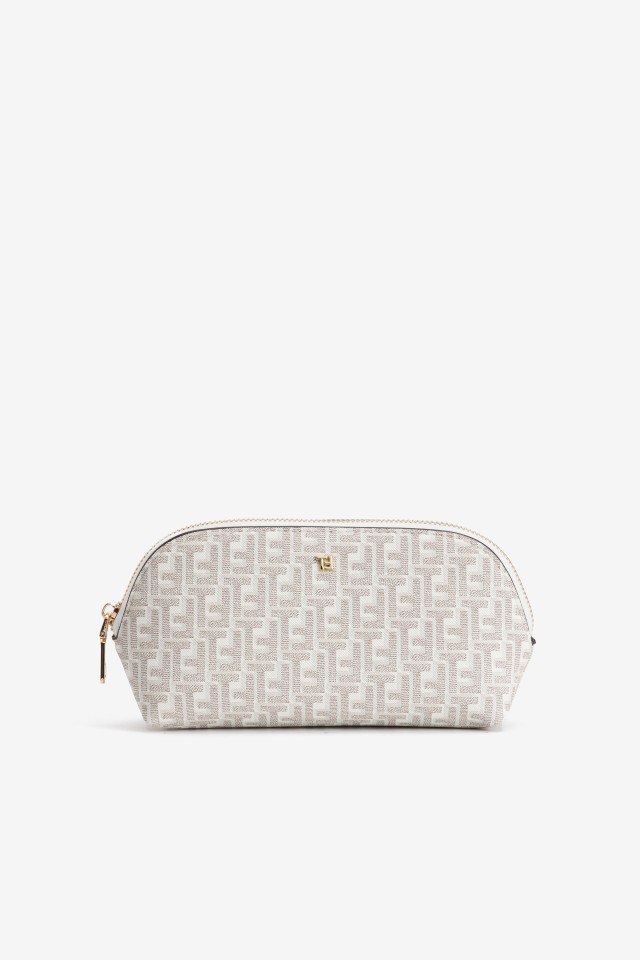 Beige Geometric Mini Purse