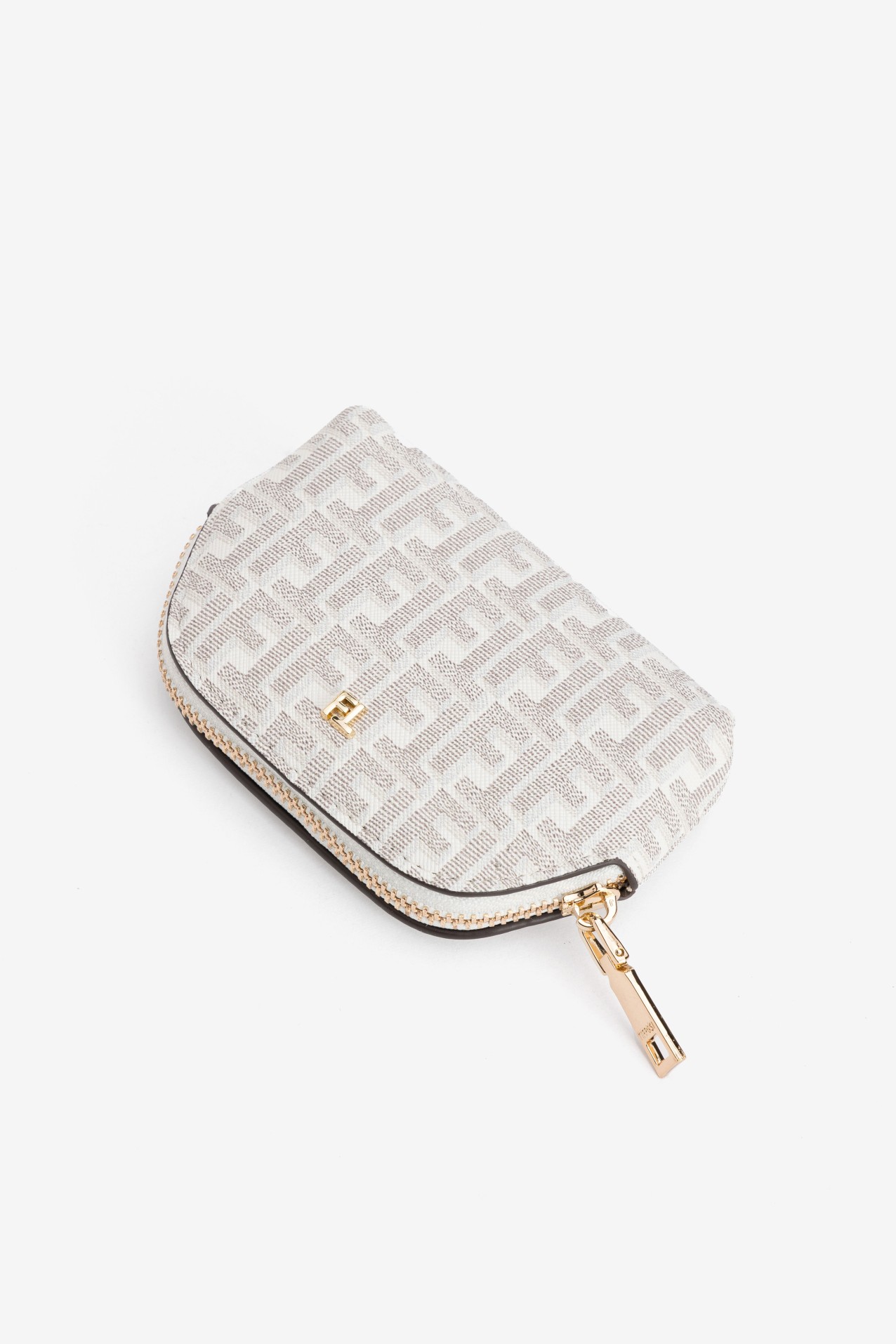 Monedero beige geom�trico