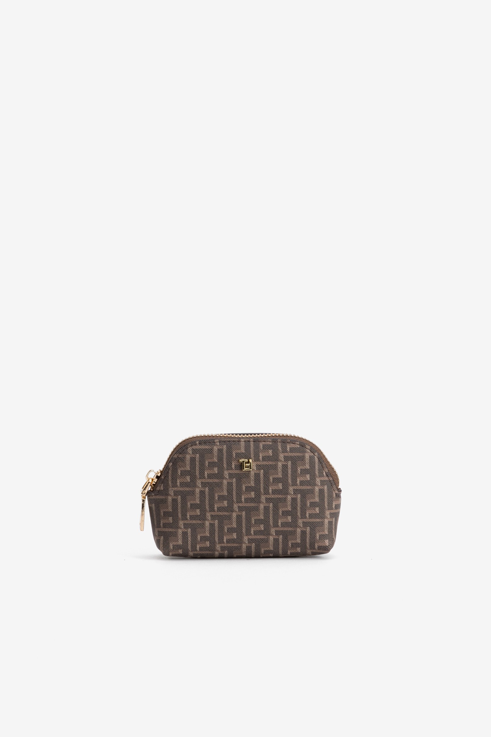Porta-moedas castanho com padr�o