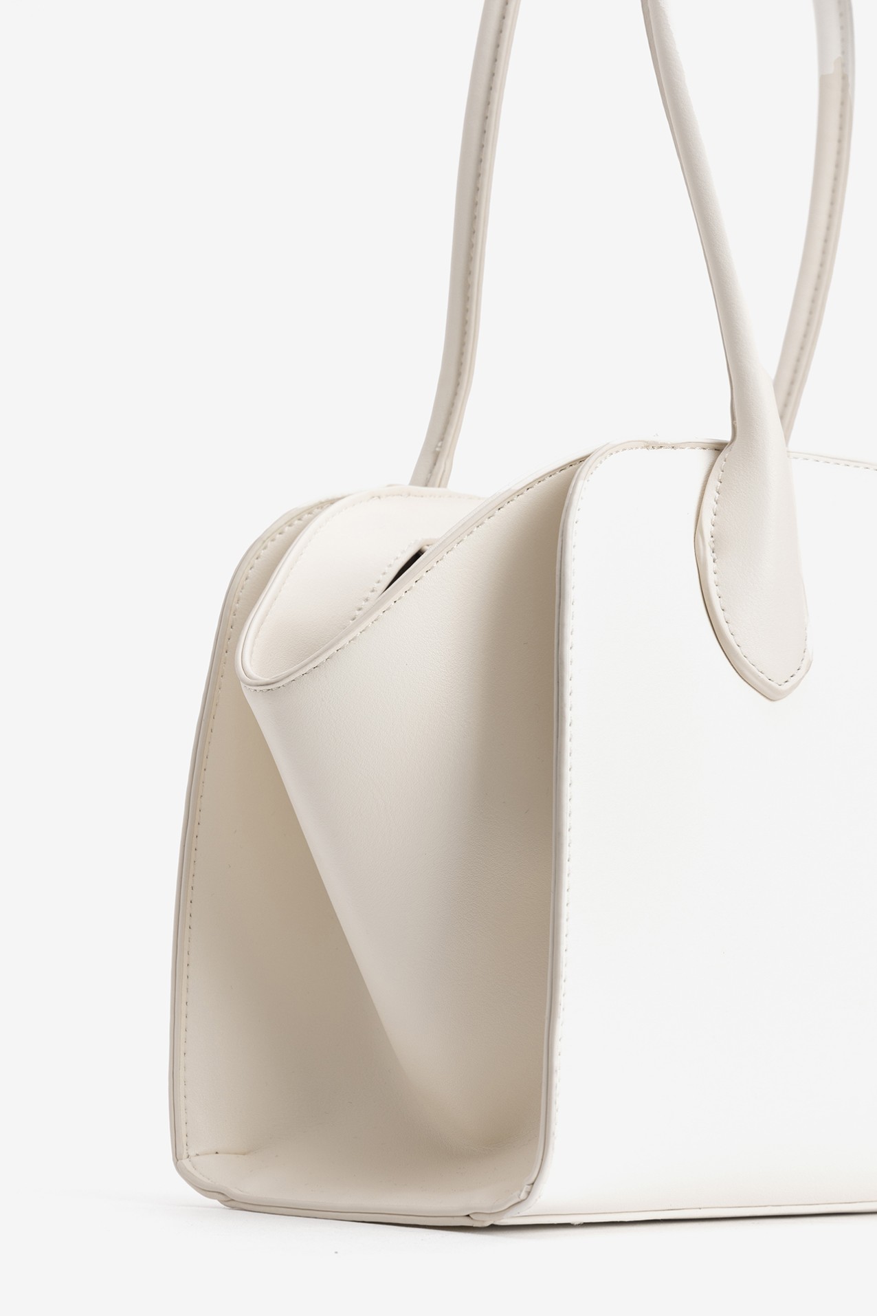 White Structured City Bag