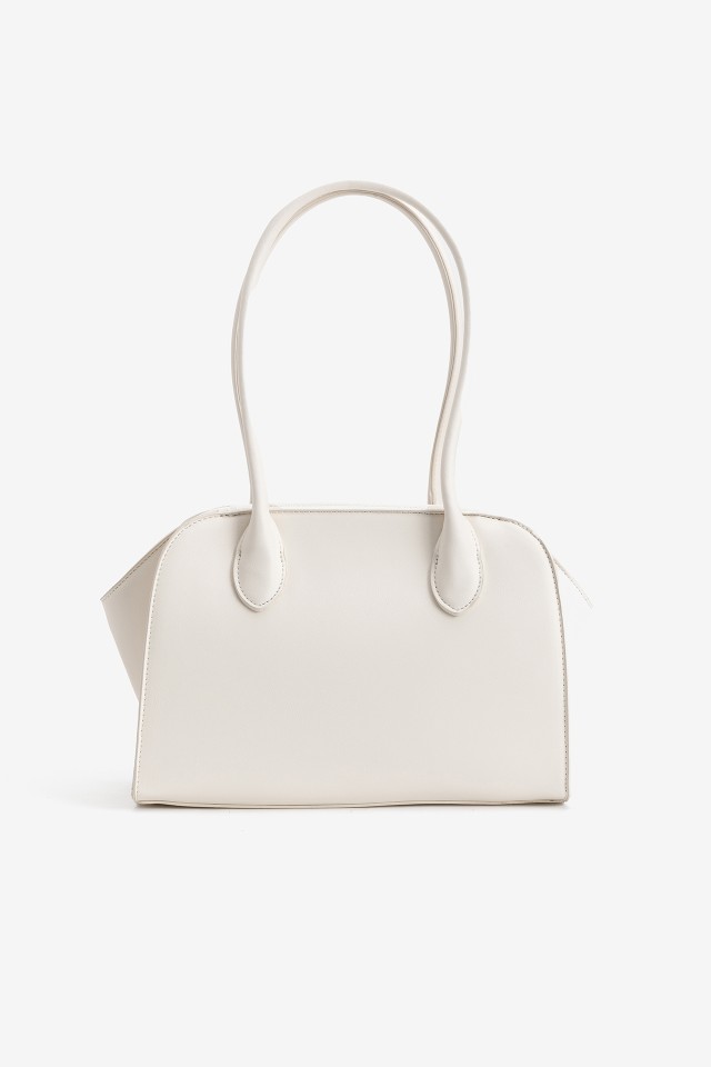 White Structured City Bag