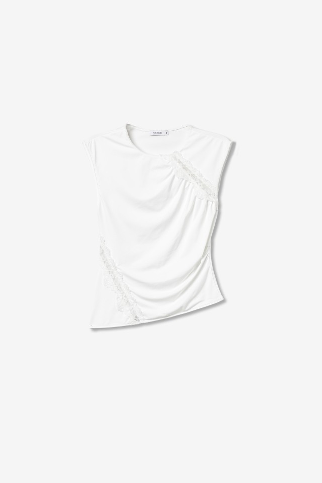 White Fitted Minimalist T-shirt