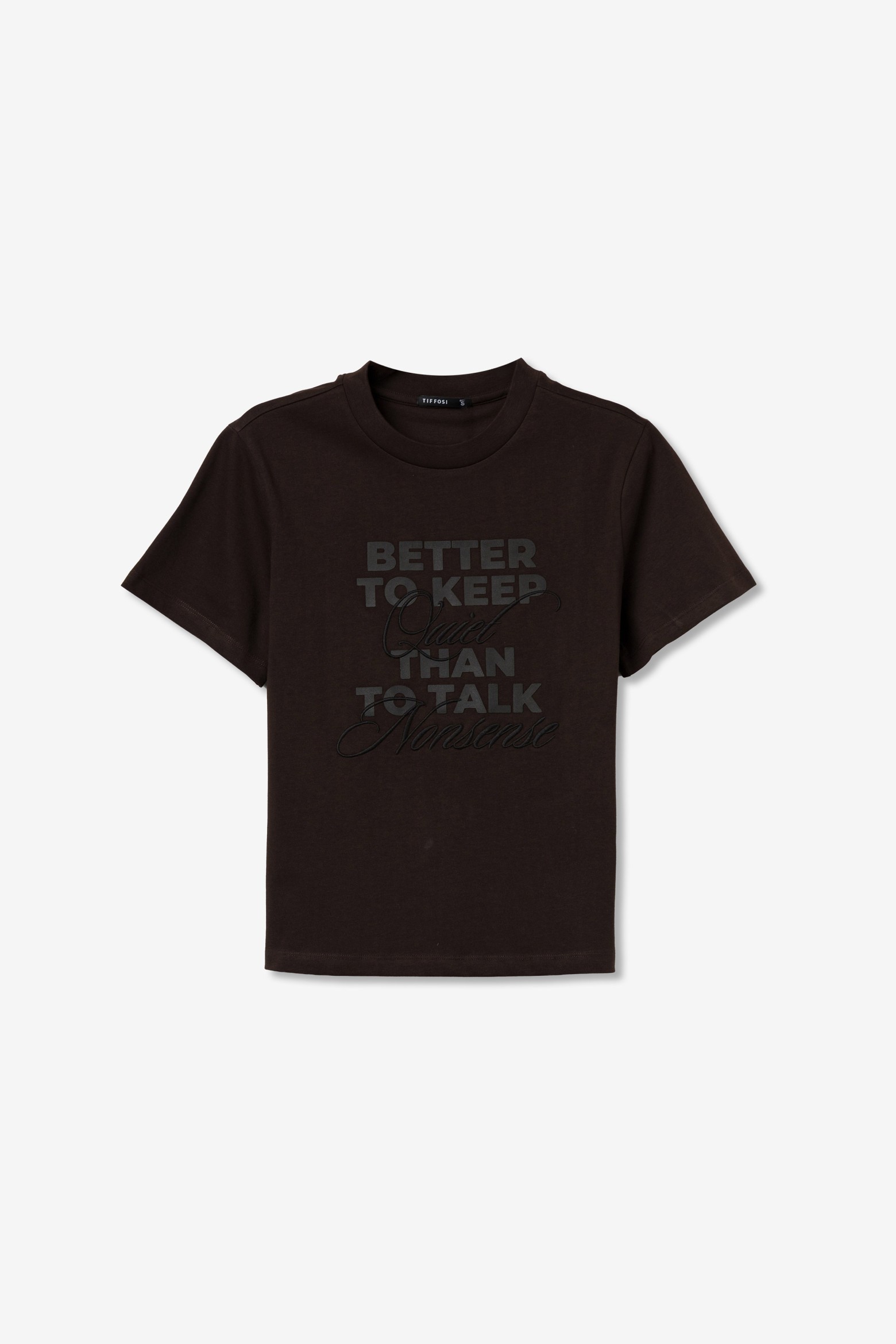Cropped Chocolate Short Sleeve Tee