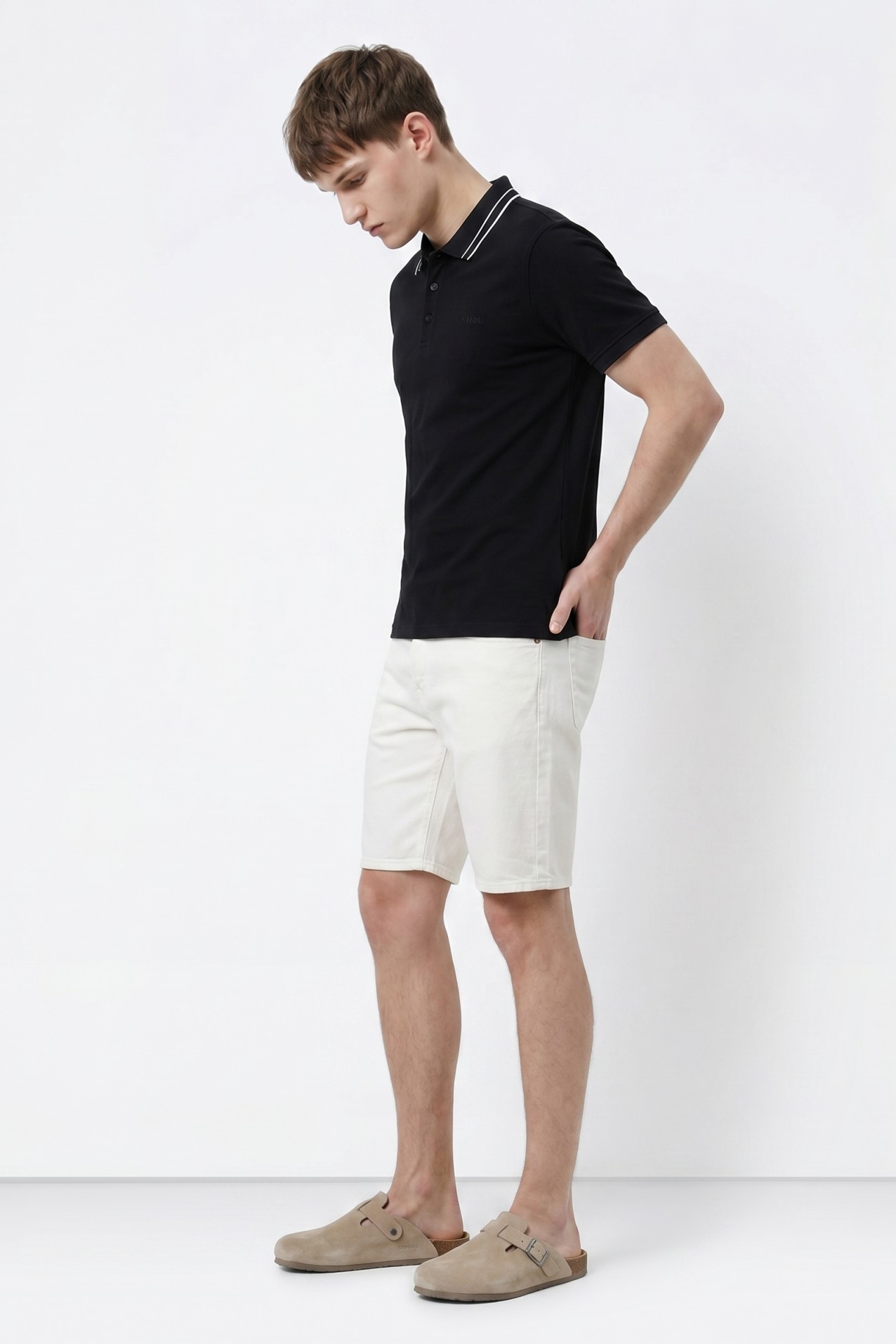 Navy Blue Short Sleeve Polo