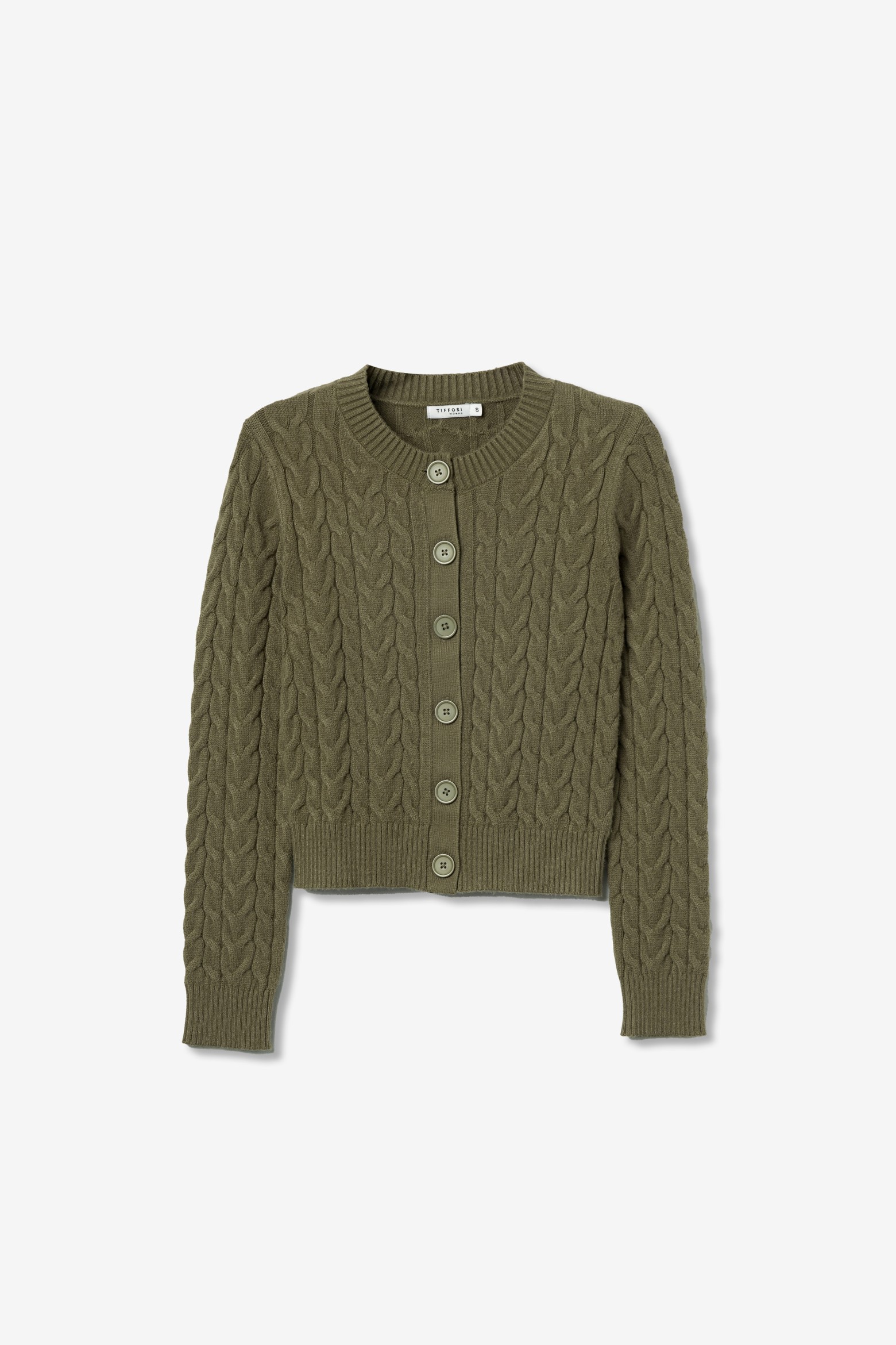 Green Chunky Knit Cardigan