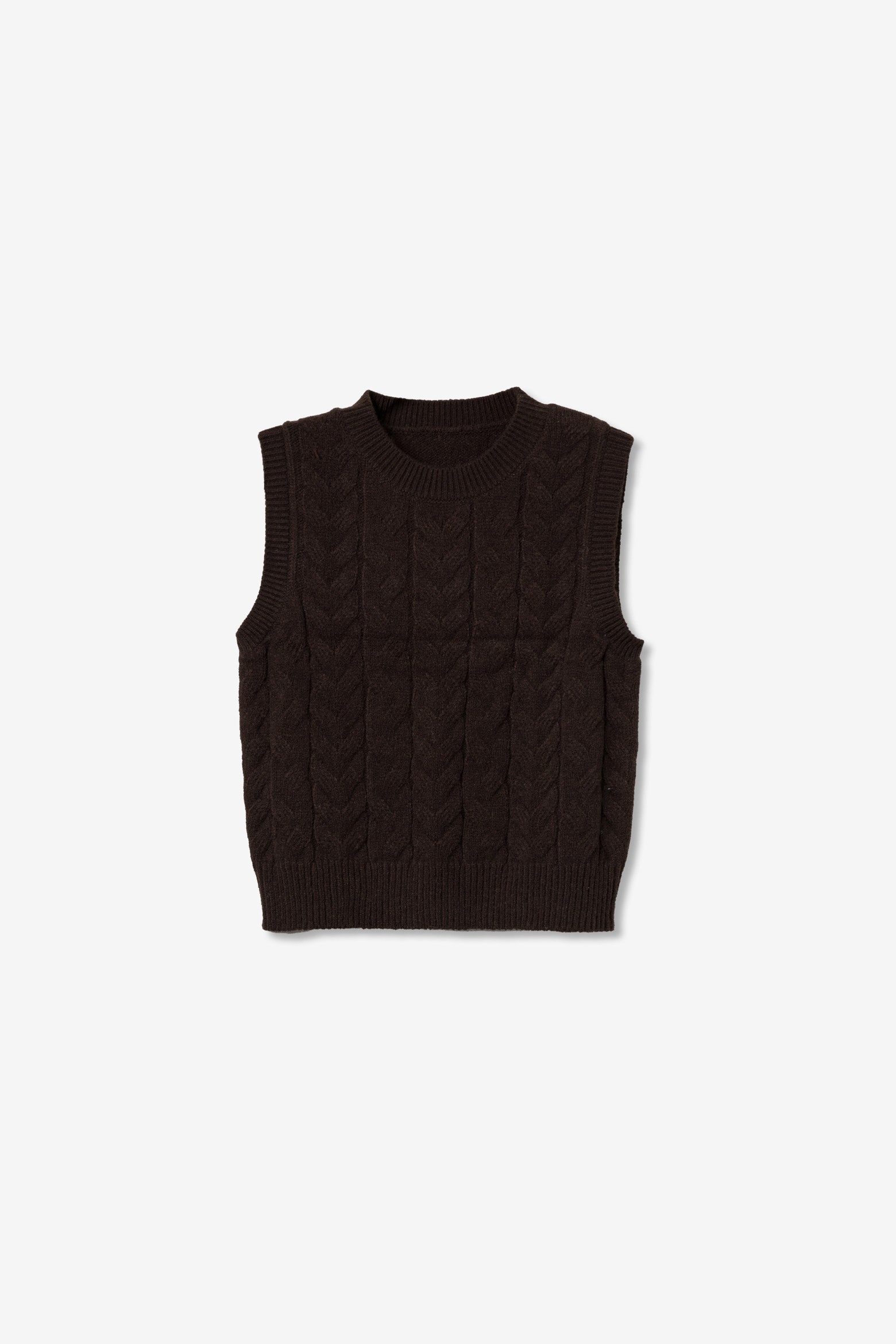 Chaleco marr�n trenzado