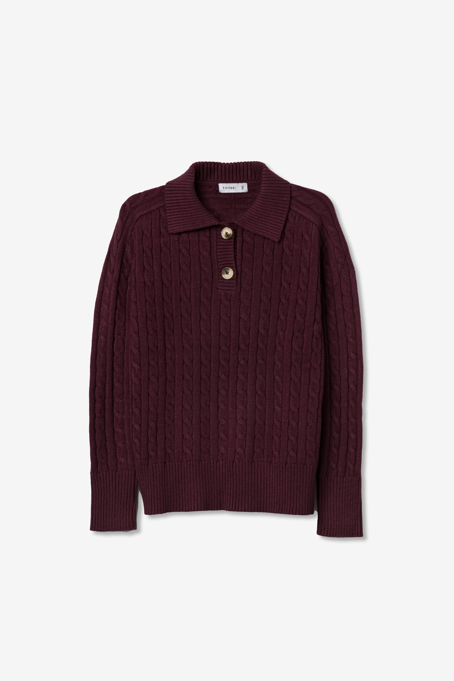 Cable Knit Maroon Sweater