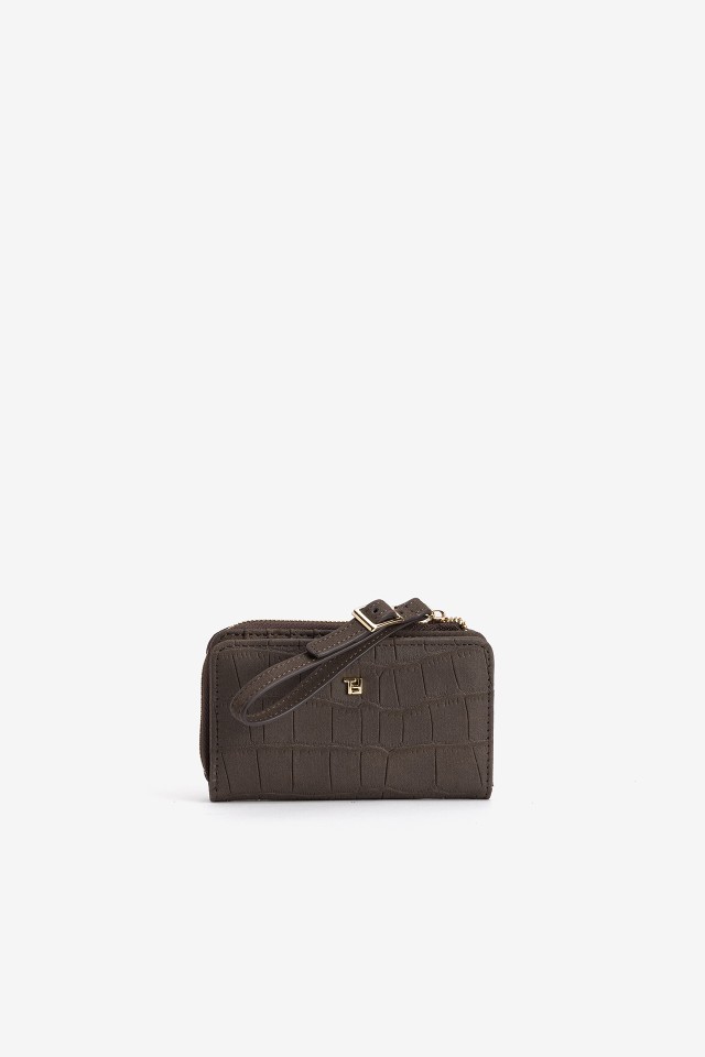 Dark Brown Croc Wallet
