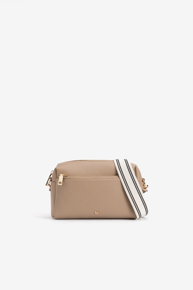 Beige Crossbody Bag Compact