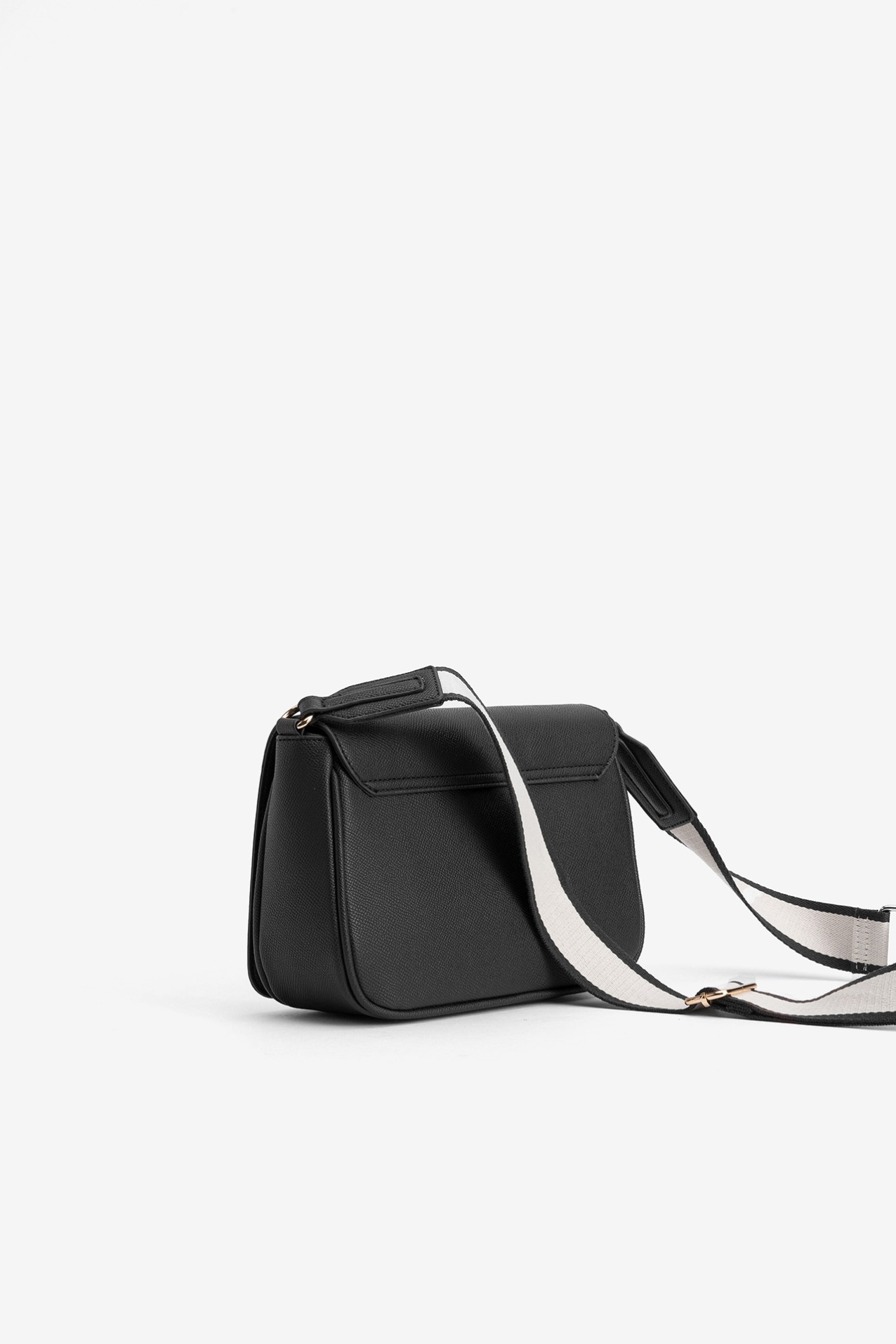 Black crossbody bag gold detail