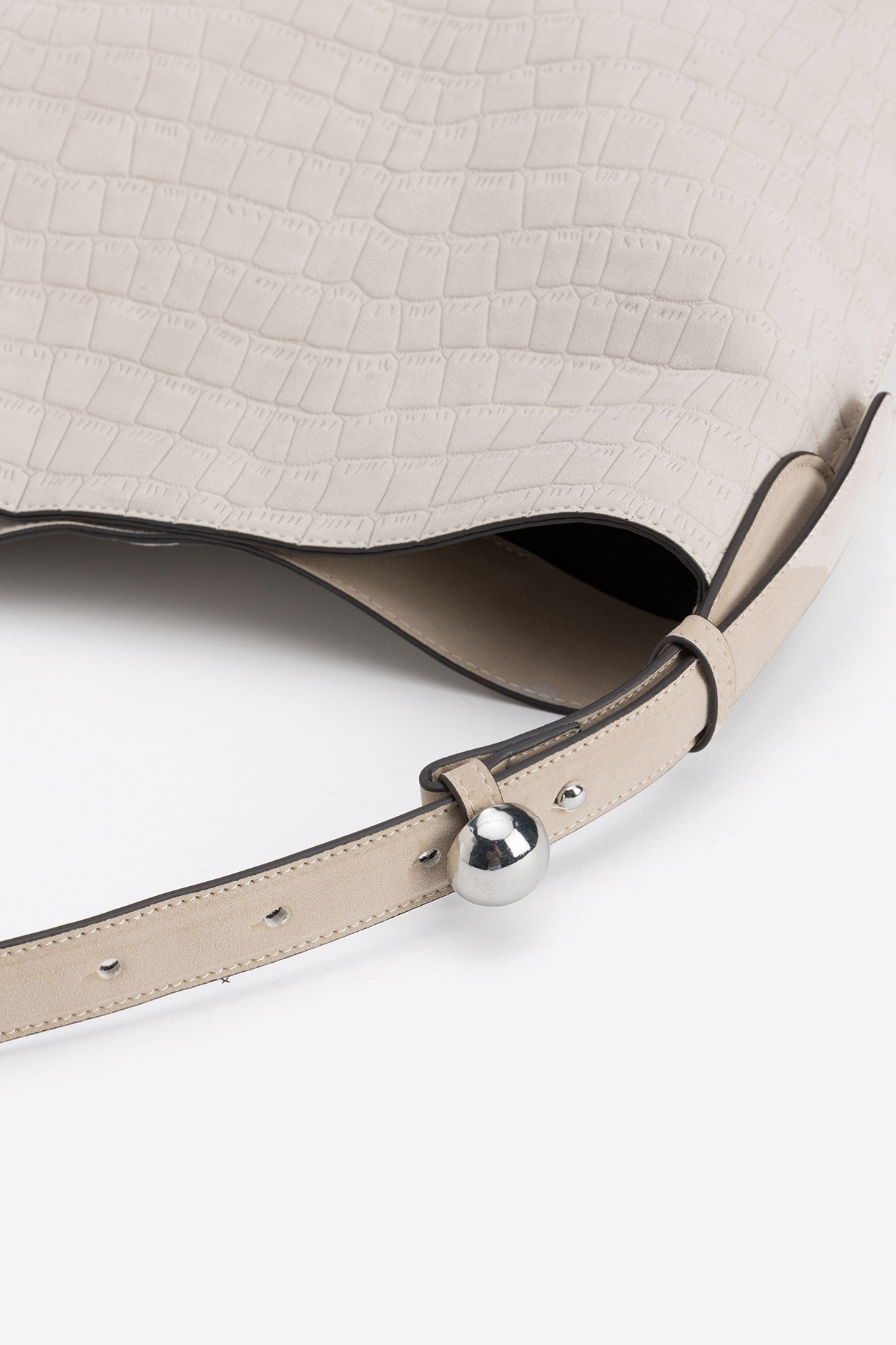 Mala bege textura croco