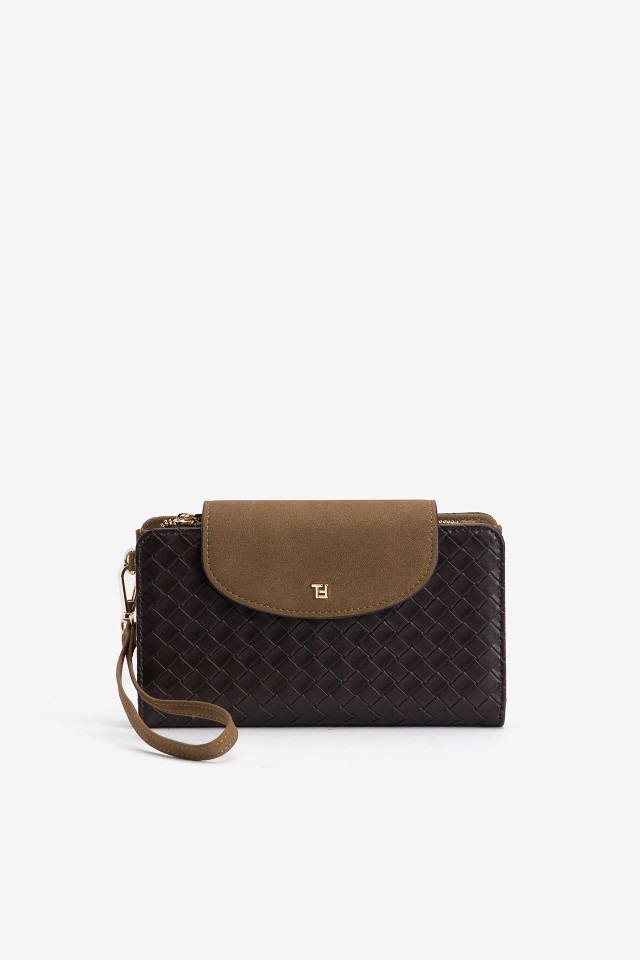 Dark Brown Woven Wallet