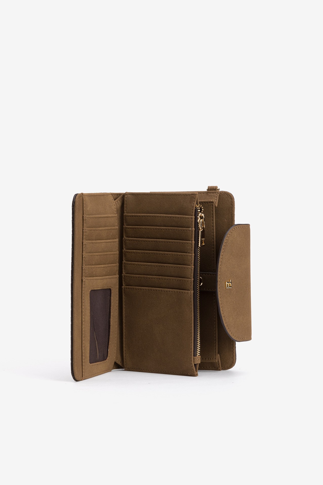 Porta-moedas castanho escuro