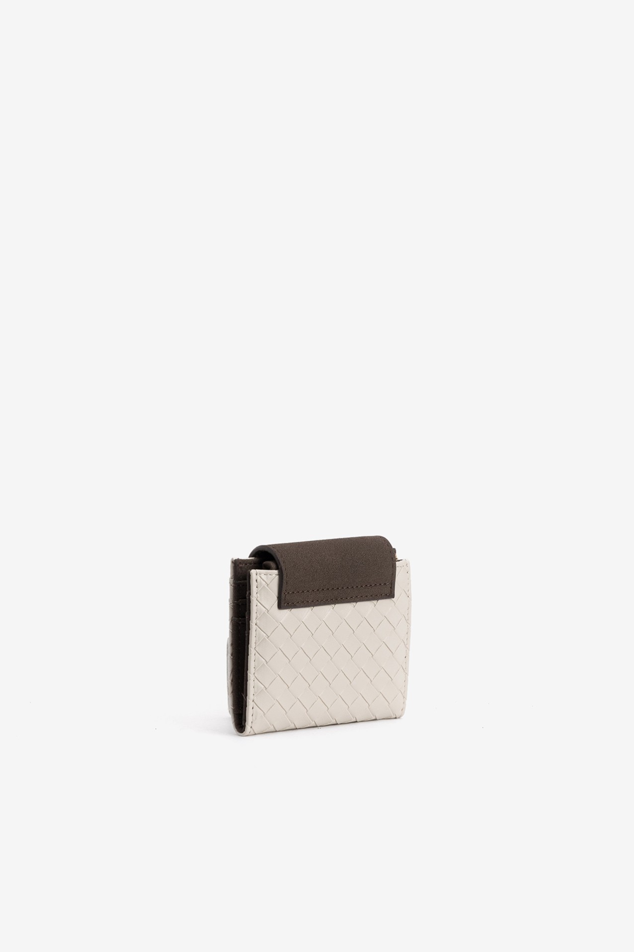 Woven Beige Compact Wallet