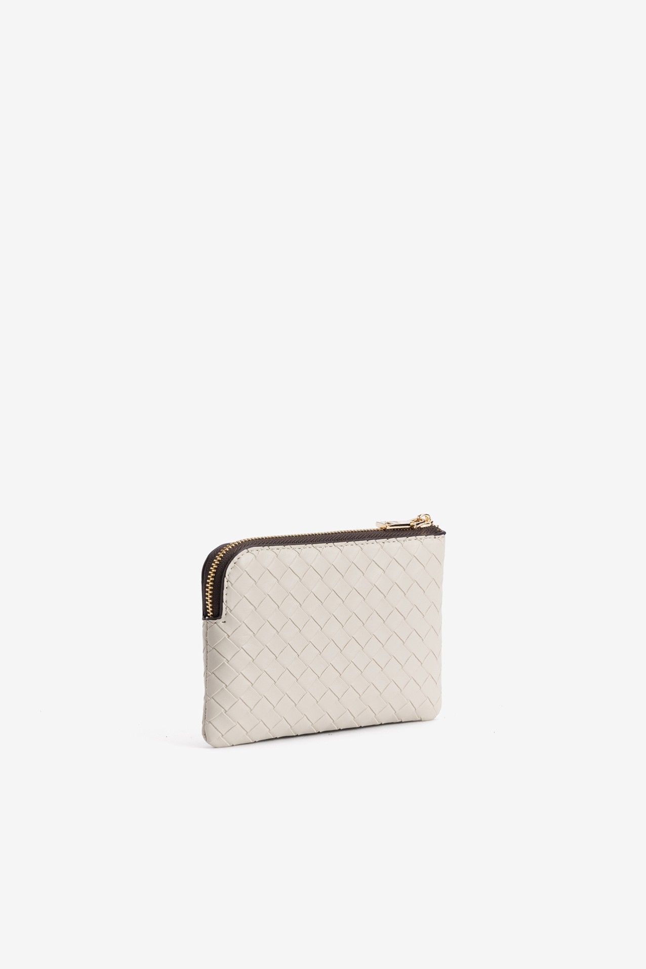 Beige Woven Coin Purse