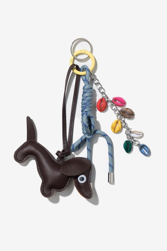 Dark Brown Dog Keychain