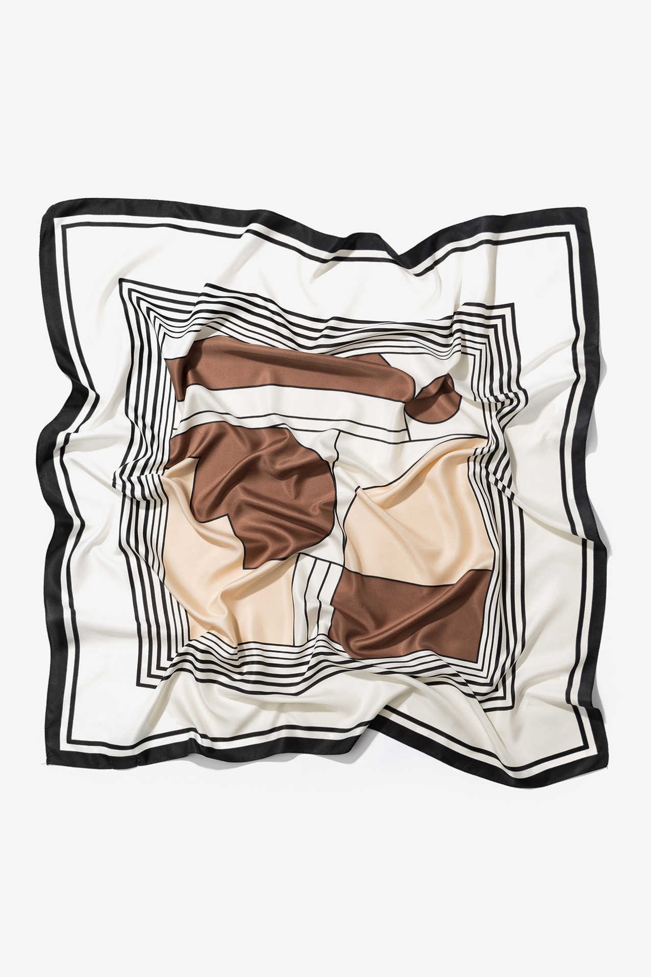 Pa�uelo beige retro rayas