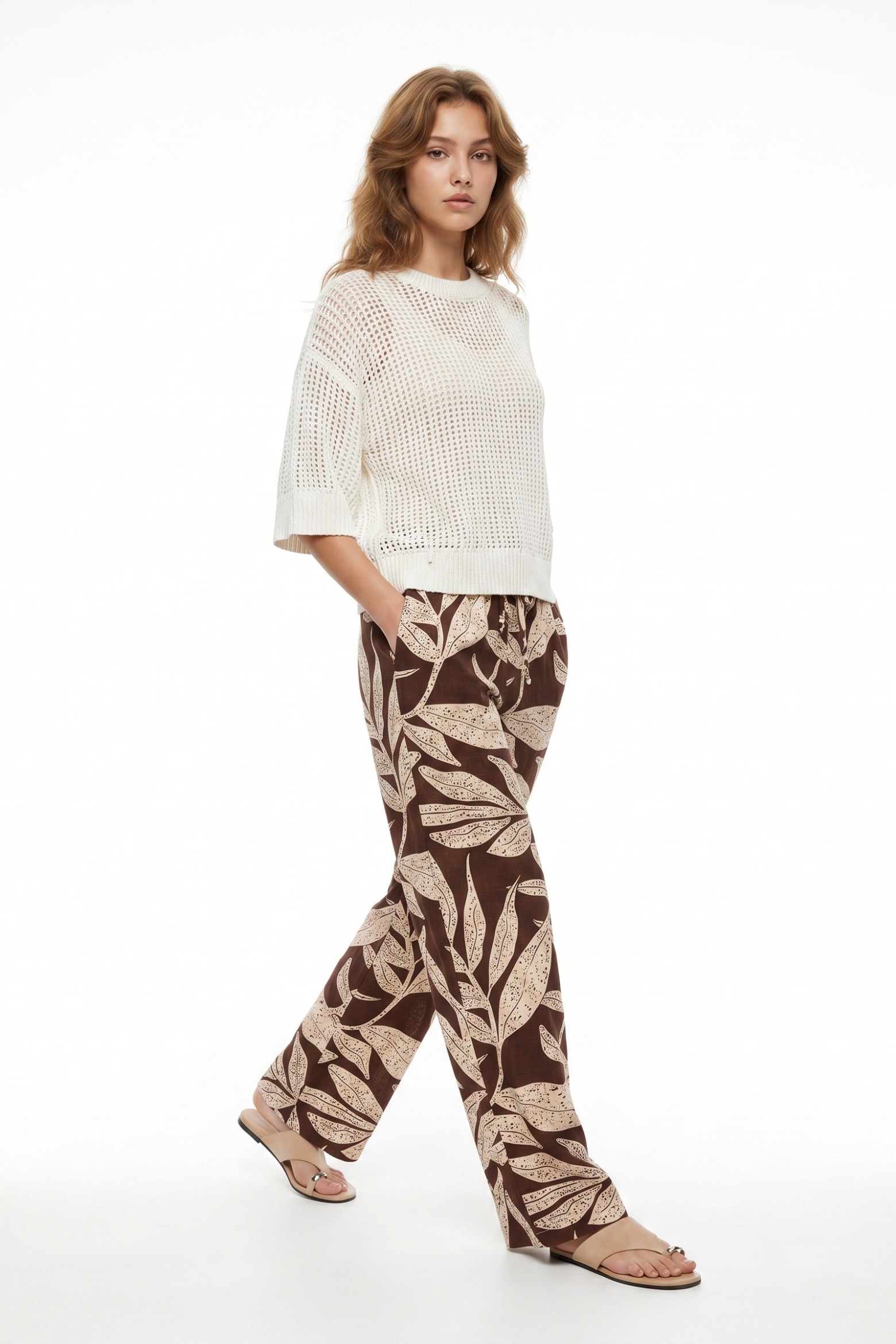 6（ロク）の「＜6(ROKU)＞LEAF PRINT PANTS⁄パンツ（その他パンツ