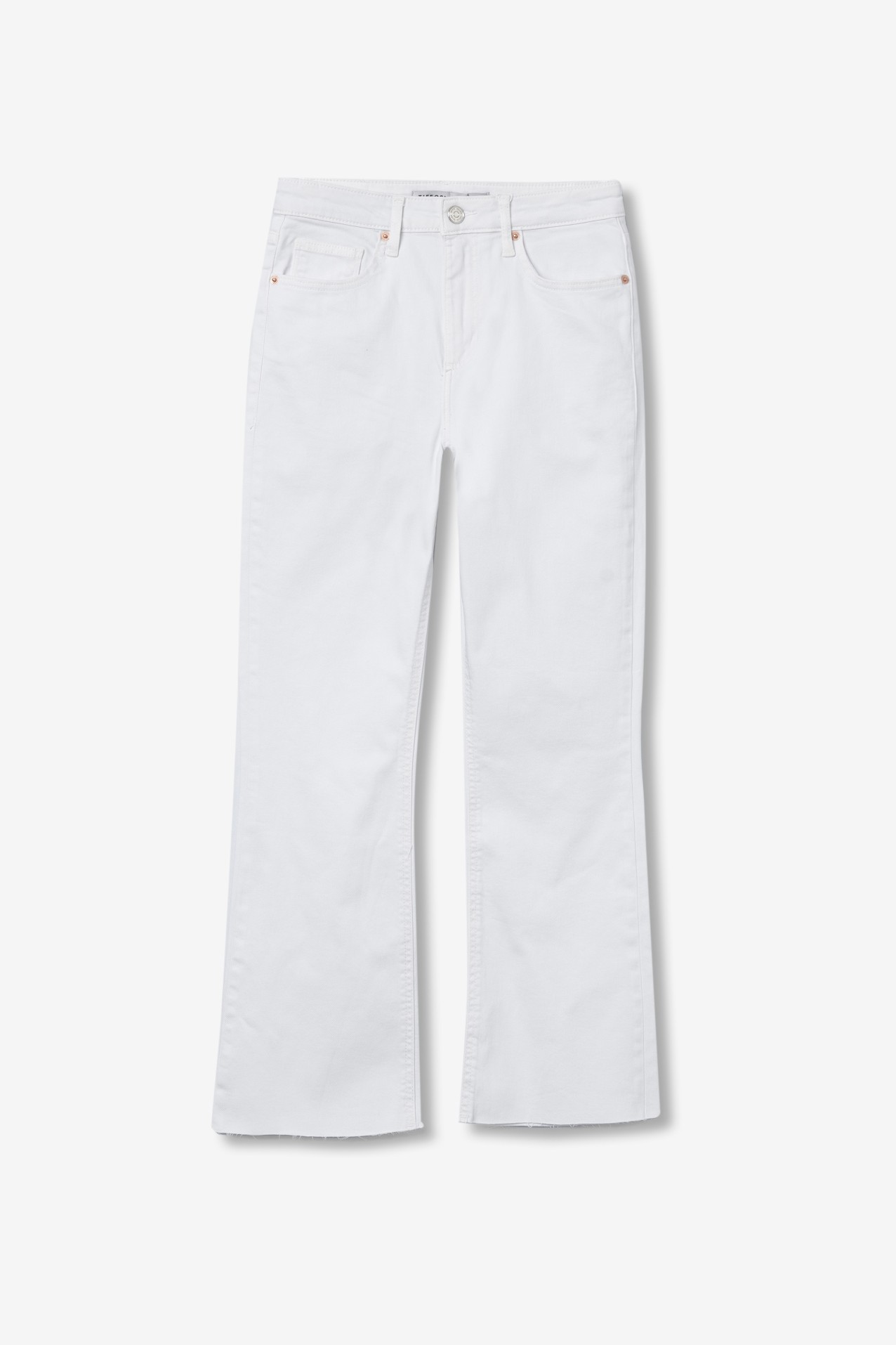 Jeans Megan Cropped Flare Cintura Alta