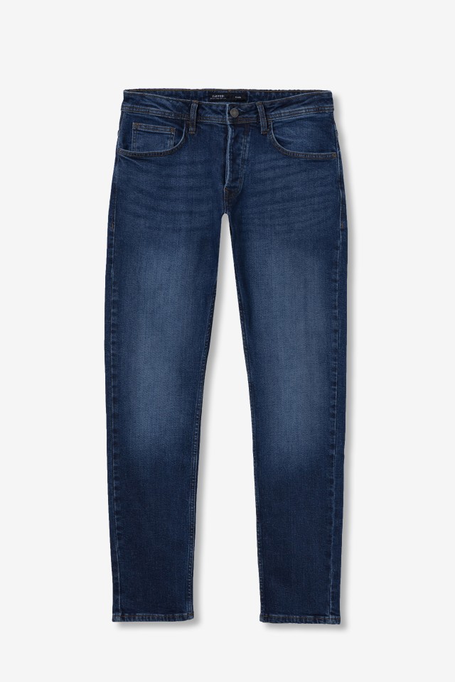 Jeans slim azul escuro