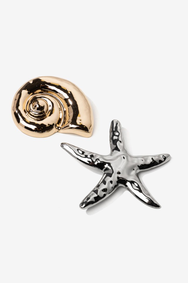 Llavero estrella y caracola Llavero estrella y caracola