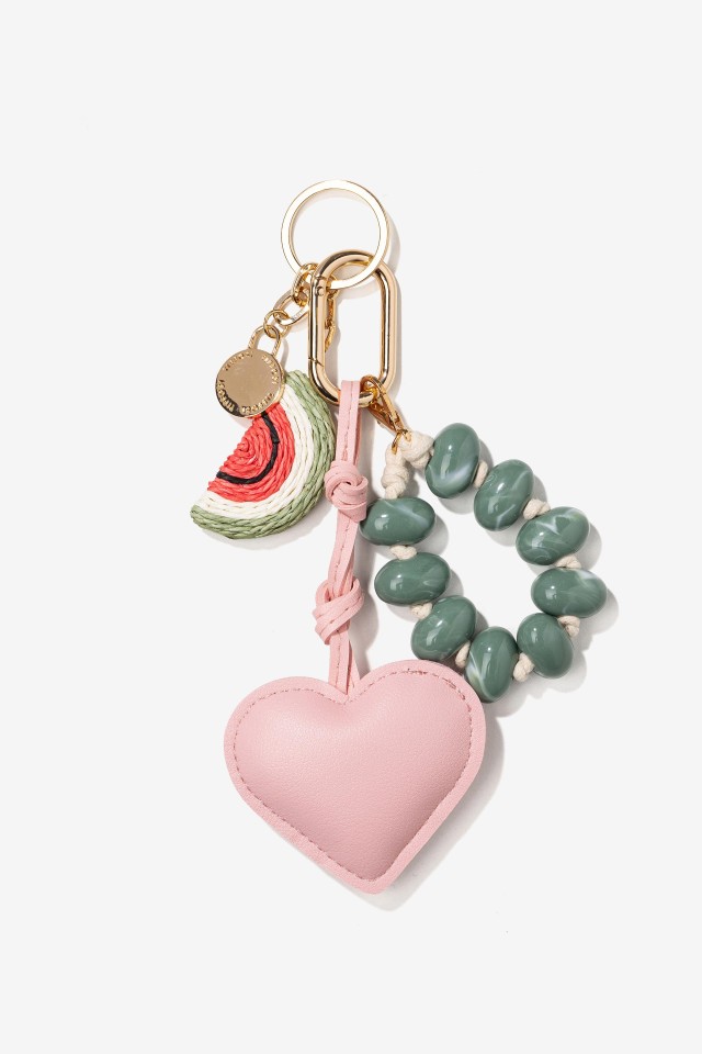 Pink Keychain With Heart