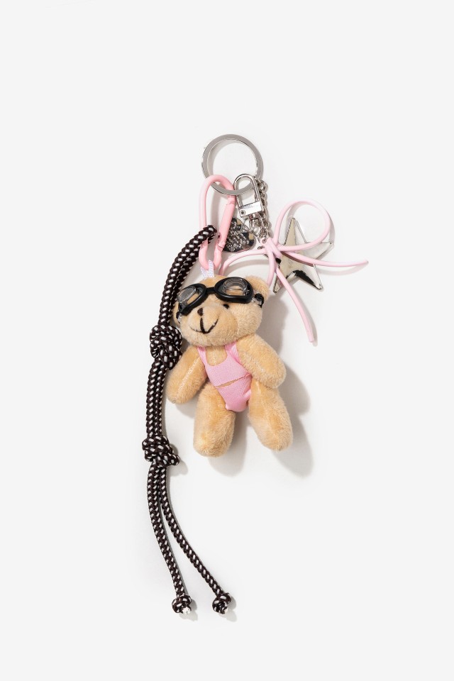 Pink Bear Keychain Accessory