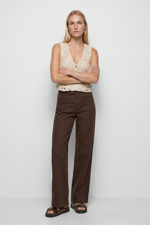 Brown Wide-Leg Jeans Brown Wide-Leg Jeans