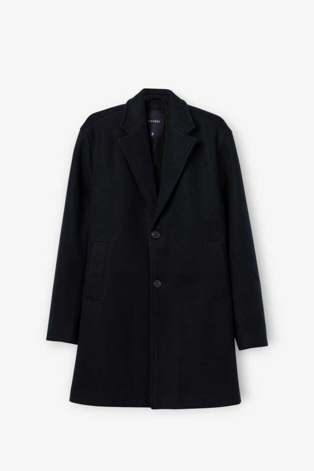 Long navy blue coat
