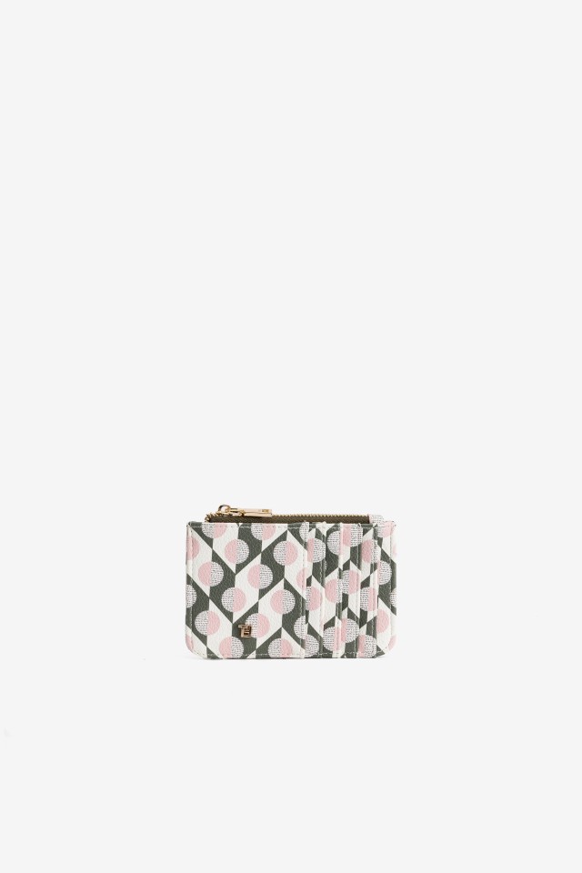 Pink Geometric Card Holder