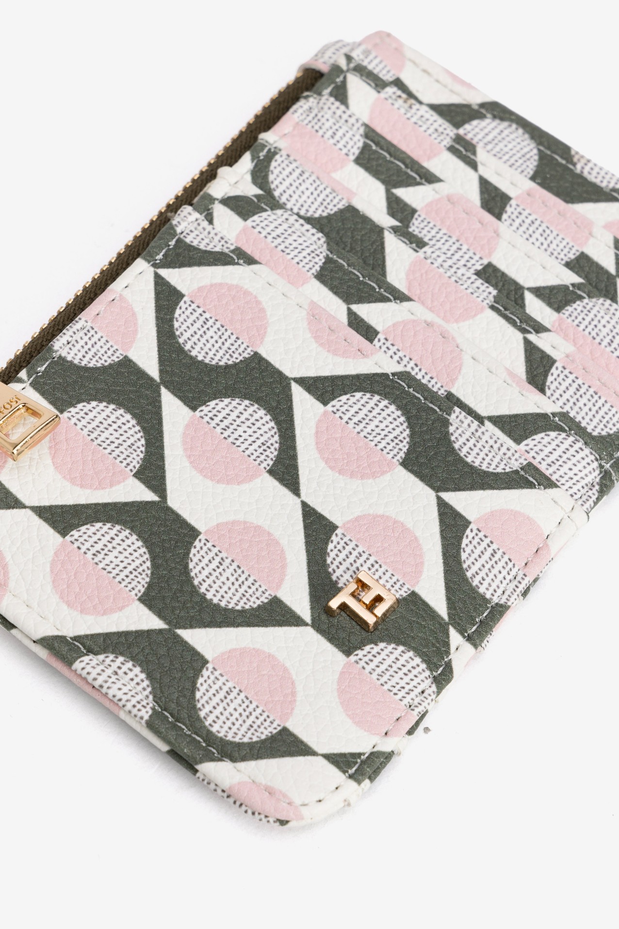 Portatarjetas rosa geom�trico