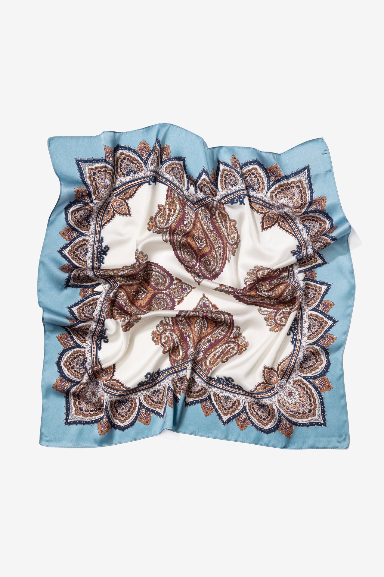 Len�o azul estampado boho
