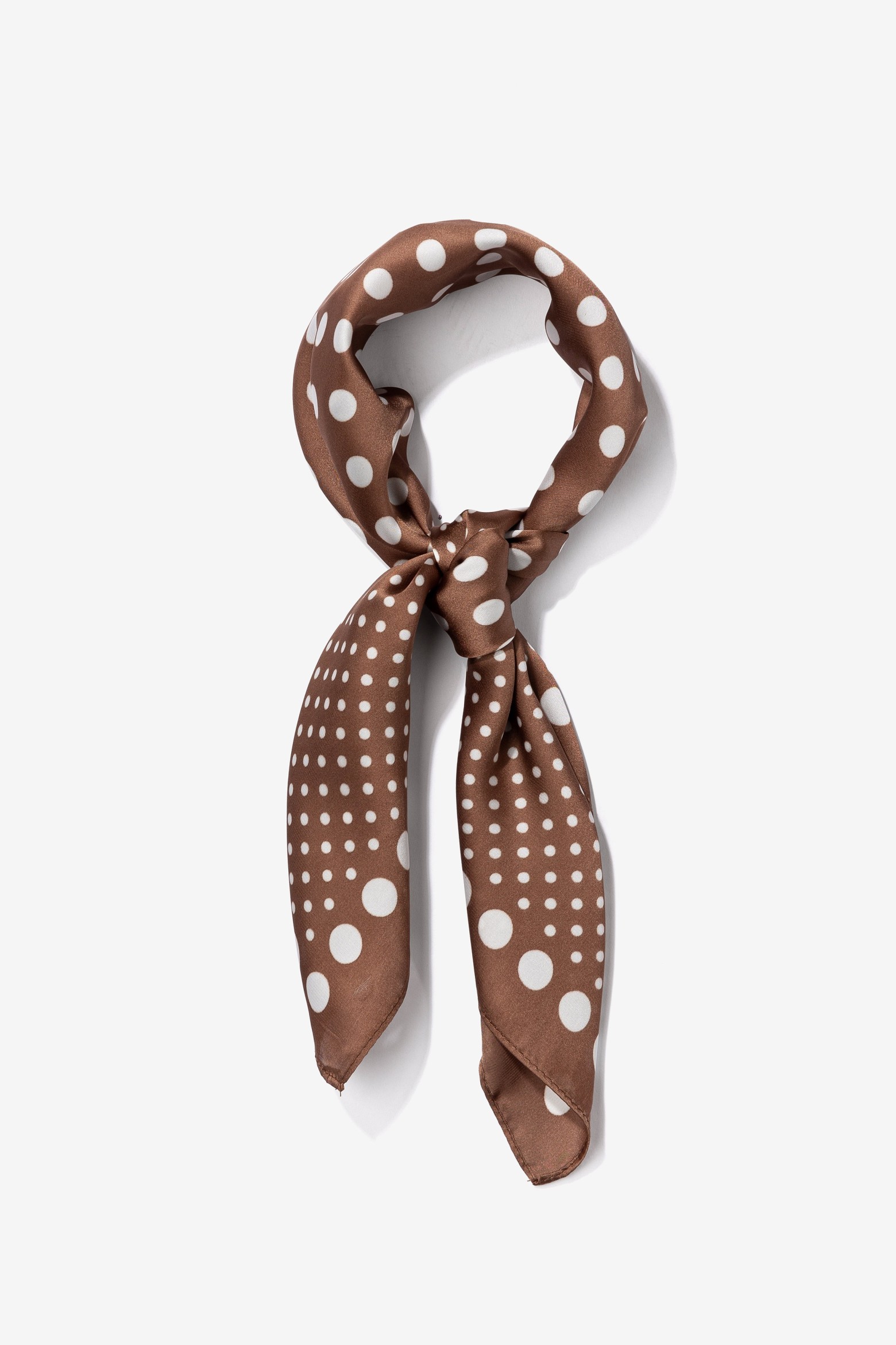 Brown Polka Dot Scarf