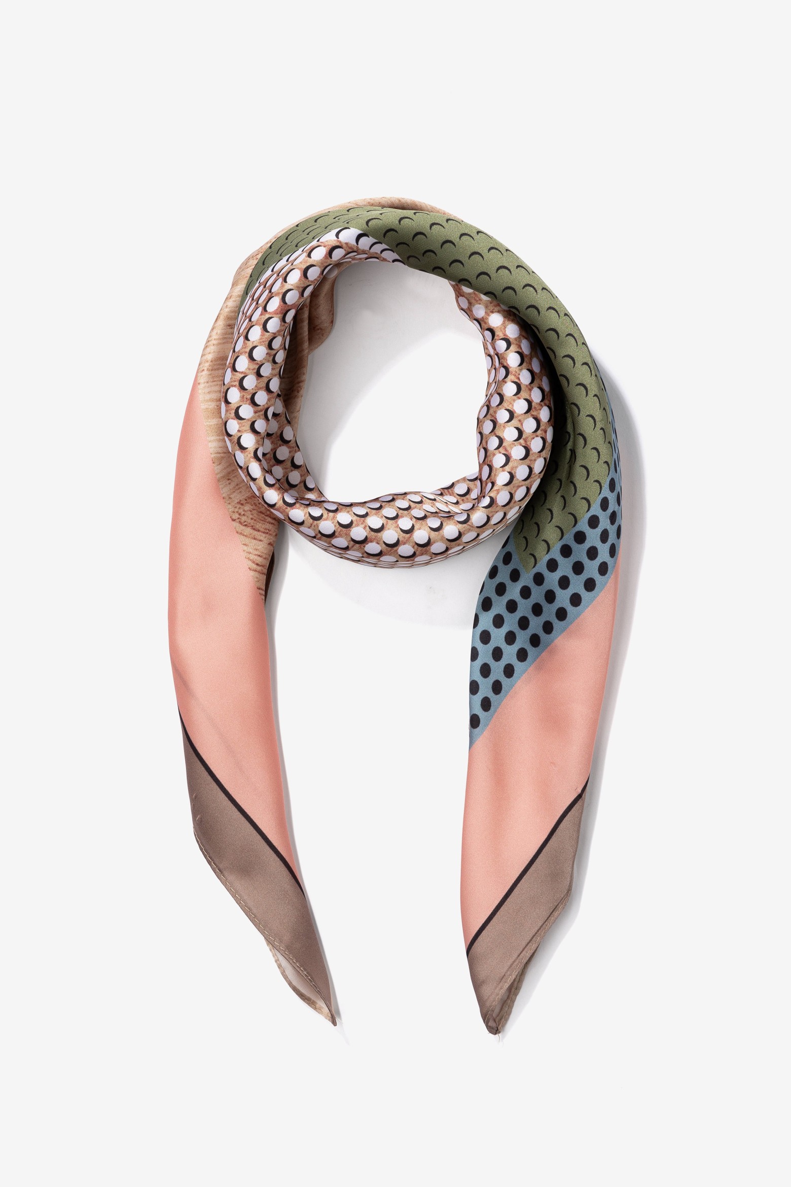 Geometric Pink Square Scarf