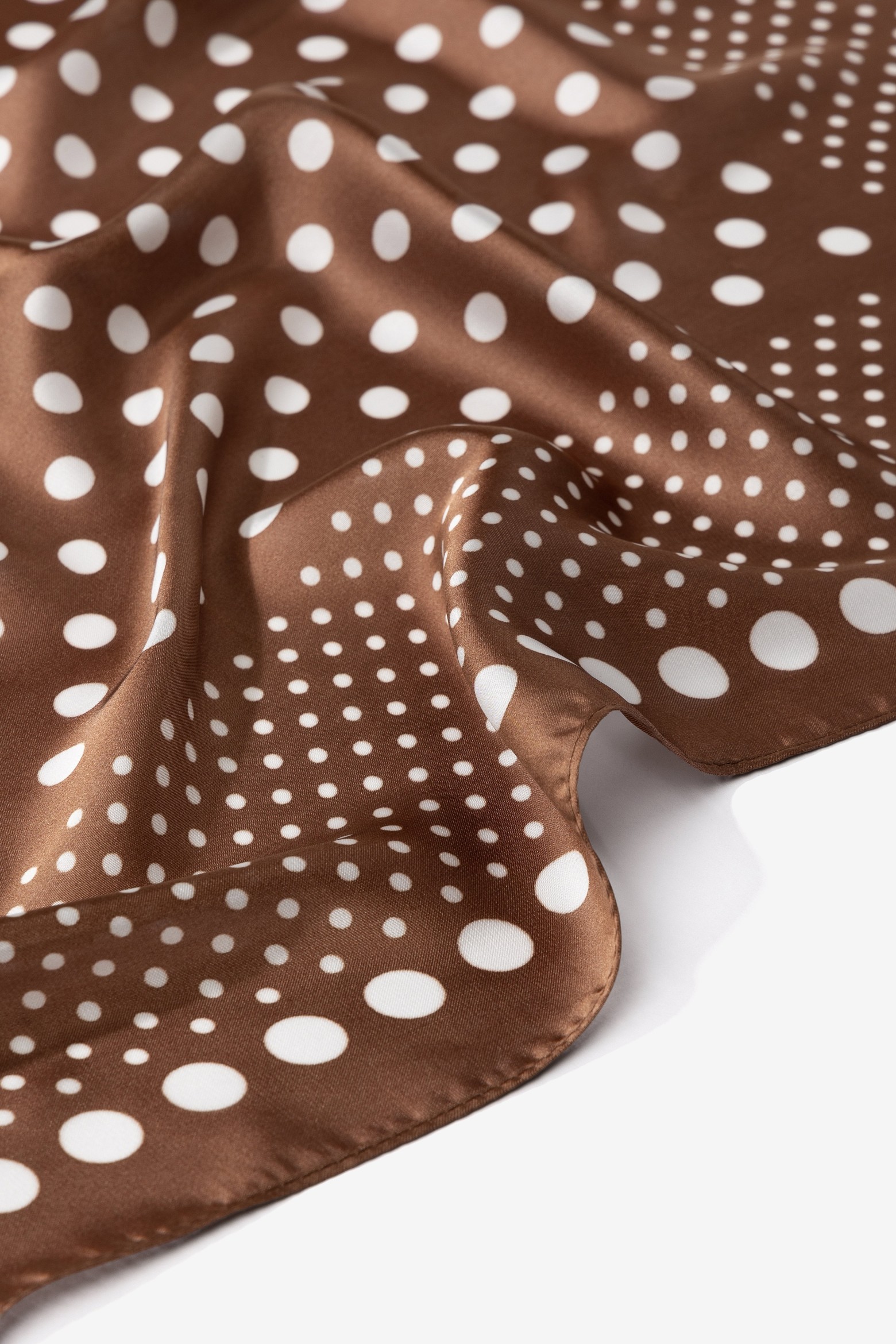 Brown Polka Dot Scarf