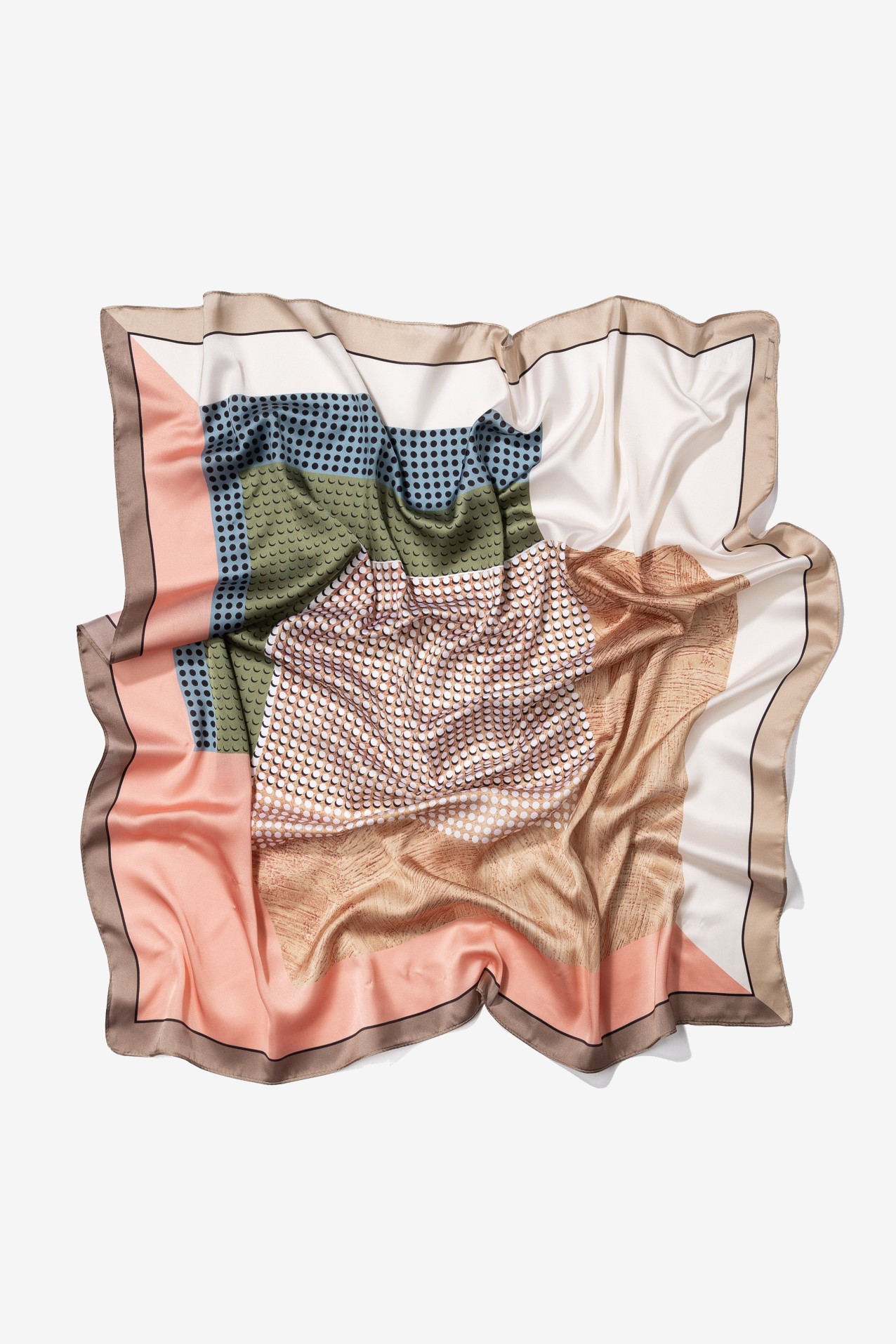 Geometric Pink Square Scarf