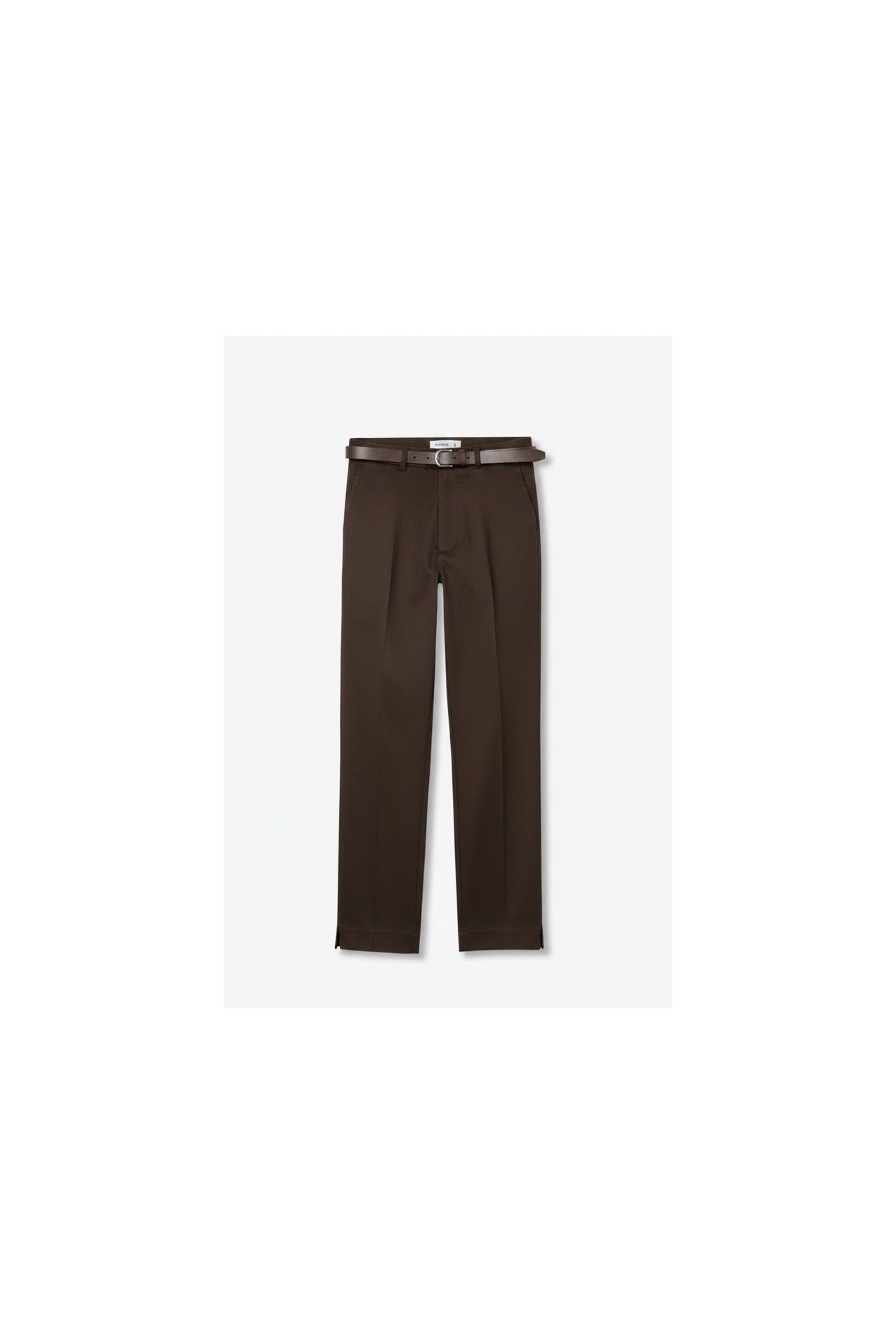 Pantal�n recto tono chocolate